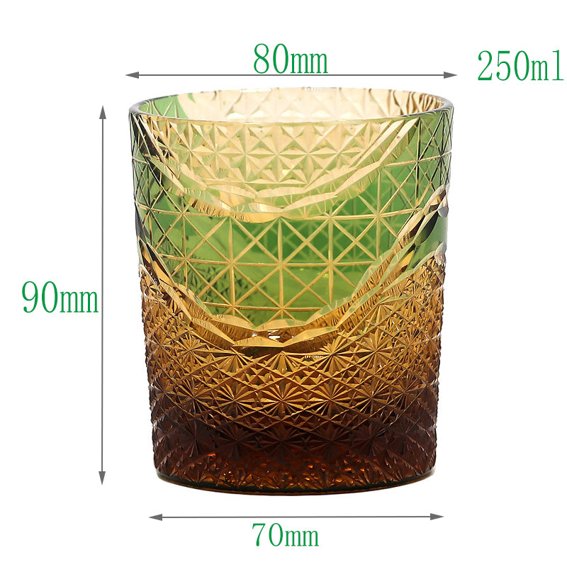 "江戸切子” Edokiriko Gorgeous Brilliance Rock Glass JP-017