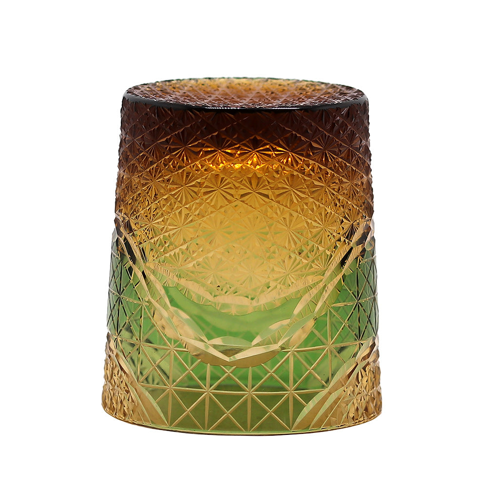 "江戸切子” Edokiriko Gorgeous Brilliance Rock Glass JP-017