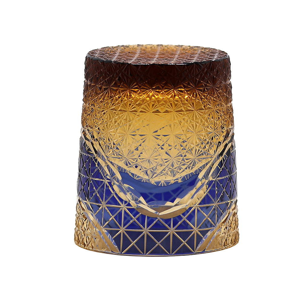 "江戸切子” Edokiriko Gorgeous Brilliance Rock Glass JP-017