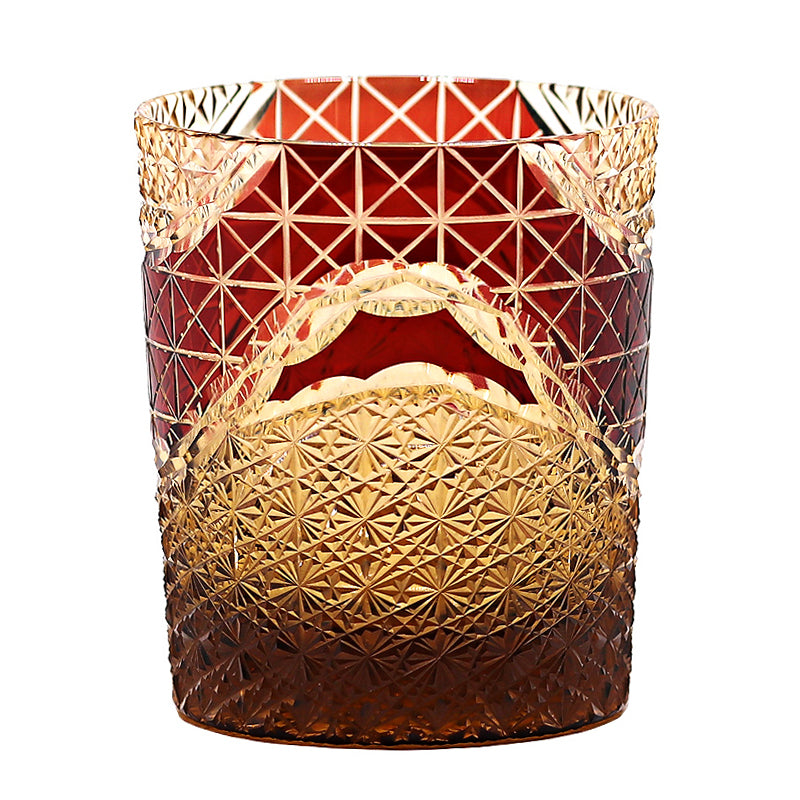 "江戸切子” Edokiriko Gorgeous Brilliance Rock Glass JP-017