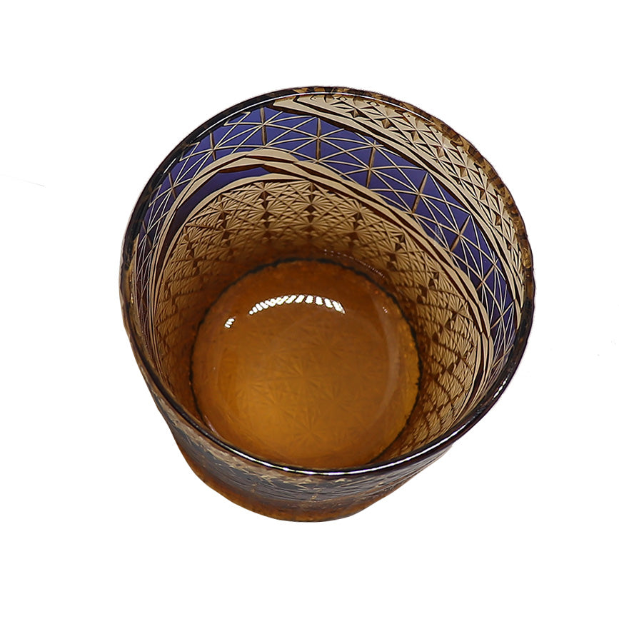 "江戸切子” Edokiriko Gorgeous Brilliance Rock Glass JP-017