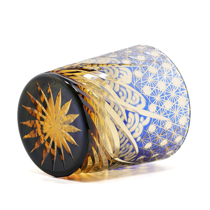 "江戸切子” Edokiriko Gorgeous Brilliance Rock Glass JP-016