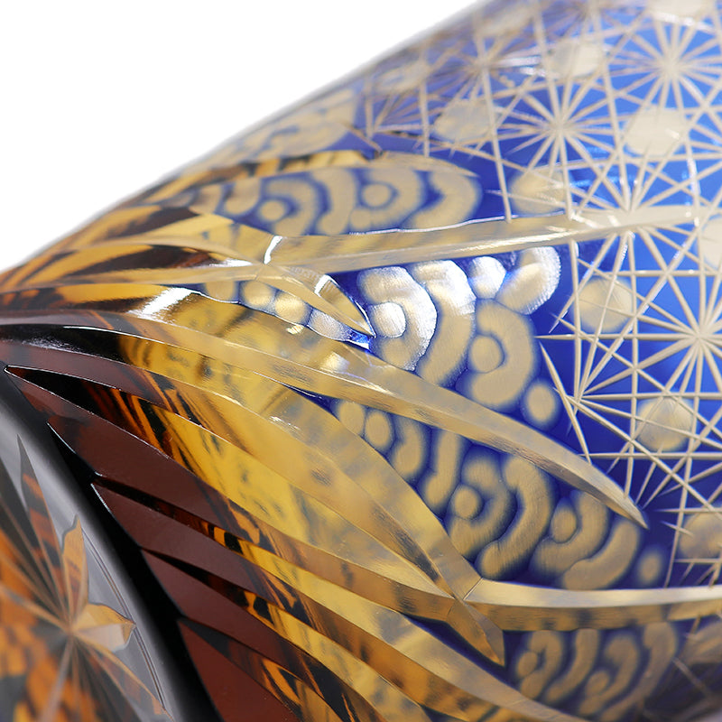 "江戸切子” Edokiriko Gorgeous Brilliance Rock Glass JP-016