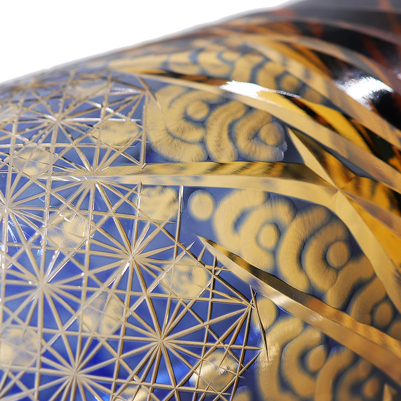 "江戸切子” Edokiriko Gorgeous Brilliance Rock Glass JP-016