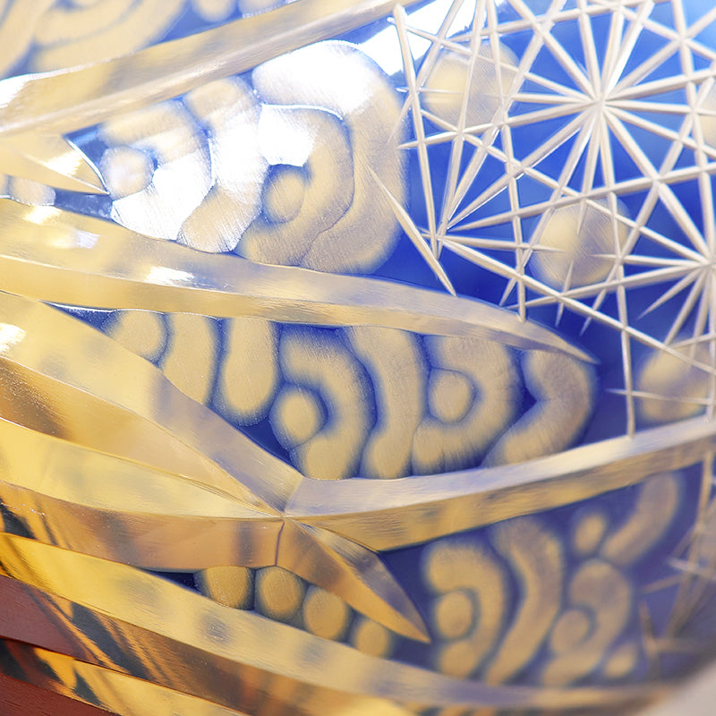 "江戸切子” Edokiriko Gorgeous Brilliance Rock Glass JP-016