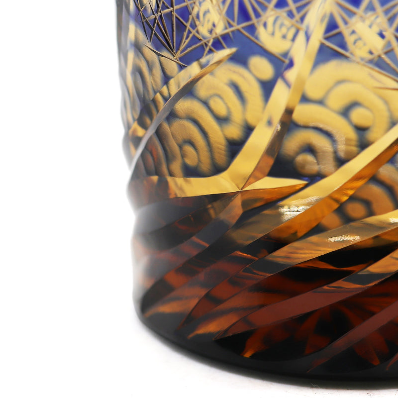 "江戸切子” Edokiriko Gorgeous Brilliance Rock Glass JP-016