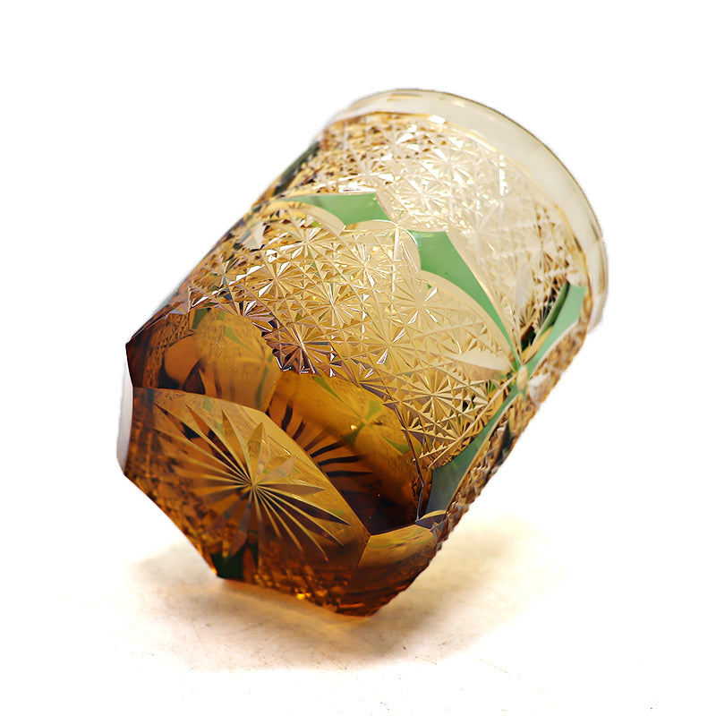 "江戸切子” Edokiriko Gorgeous Brilliance Rock Glass JP-021