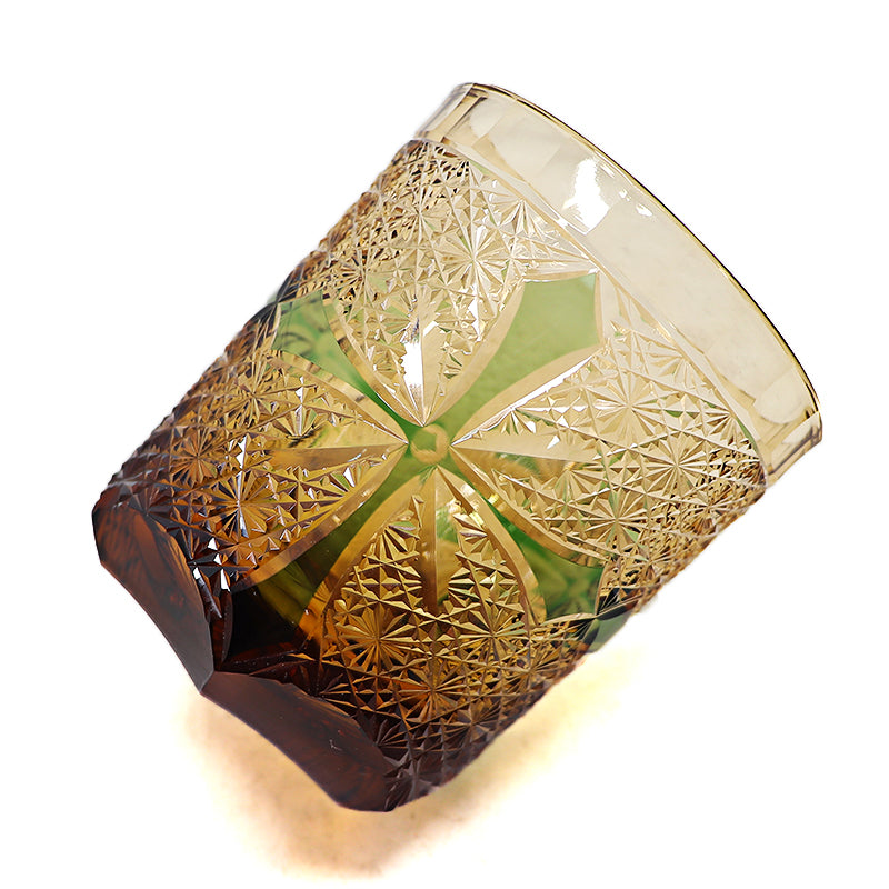 "江戸切子” Edokiriko Gorgeous Brilliance Rock Glass JP-021