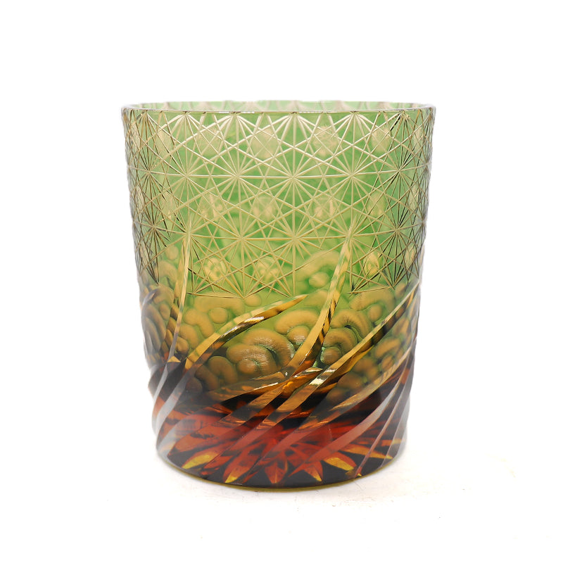 "江戸切子” Edokiriko Gorgeous Brilliance Rock Glass JP-016