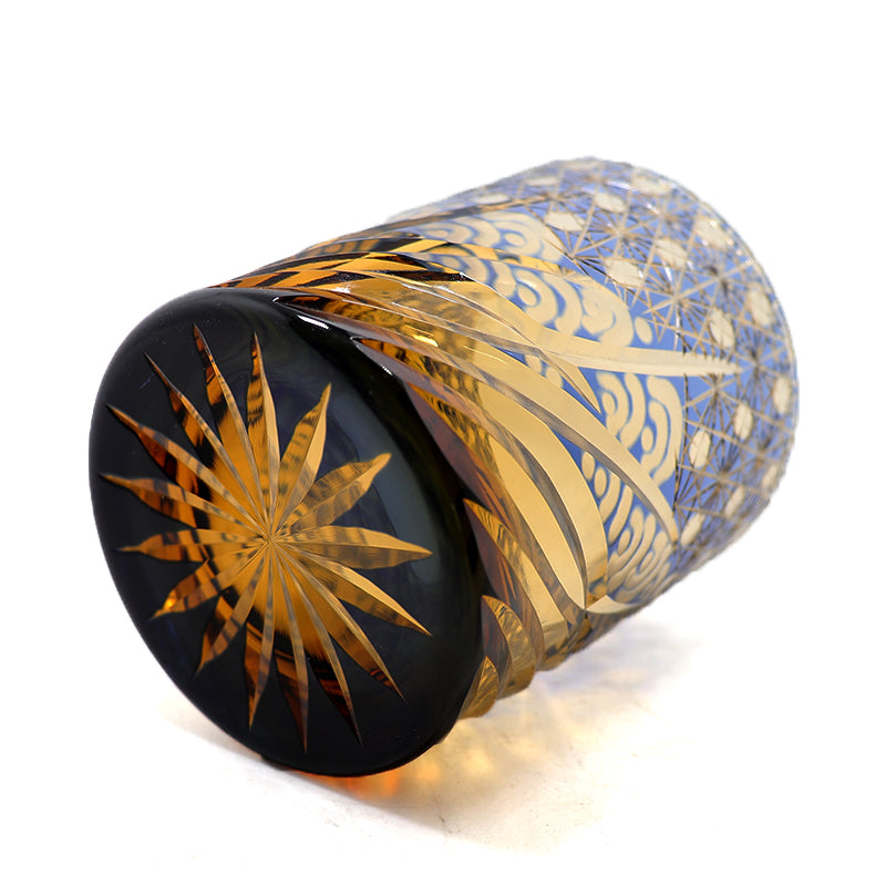 "江戸切子” Edokiriko Gorgeous Brilliance Rock Glass JP-016