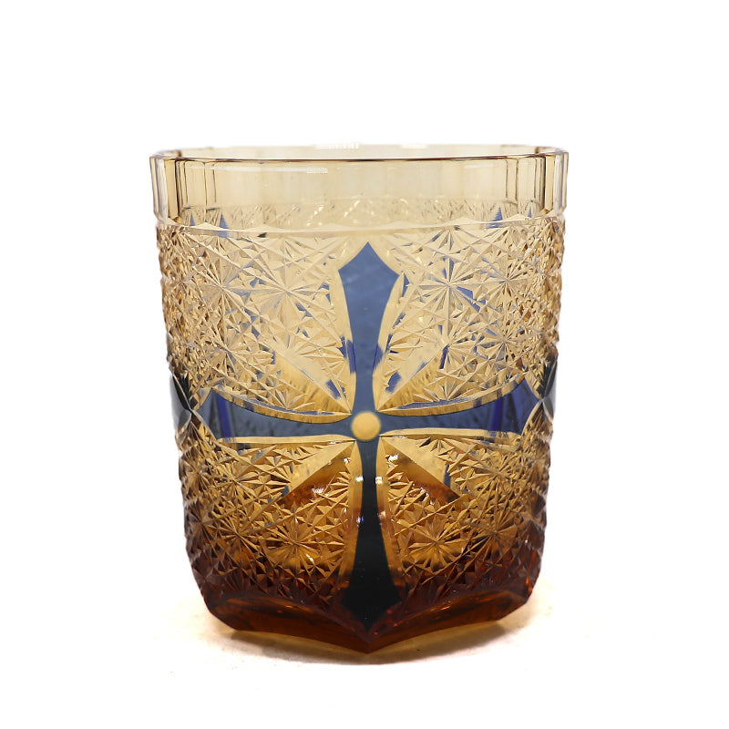 "江戸切子” Edokiriko Gorgeous Brilliance Rock Glass JP-021