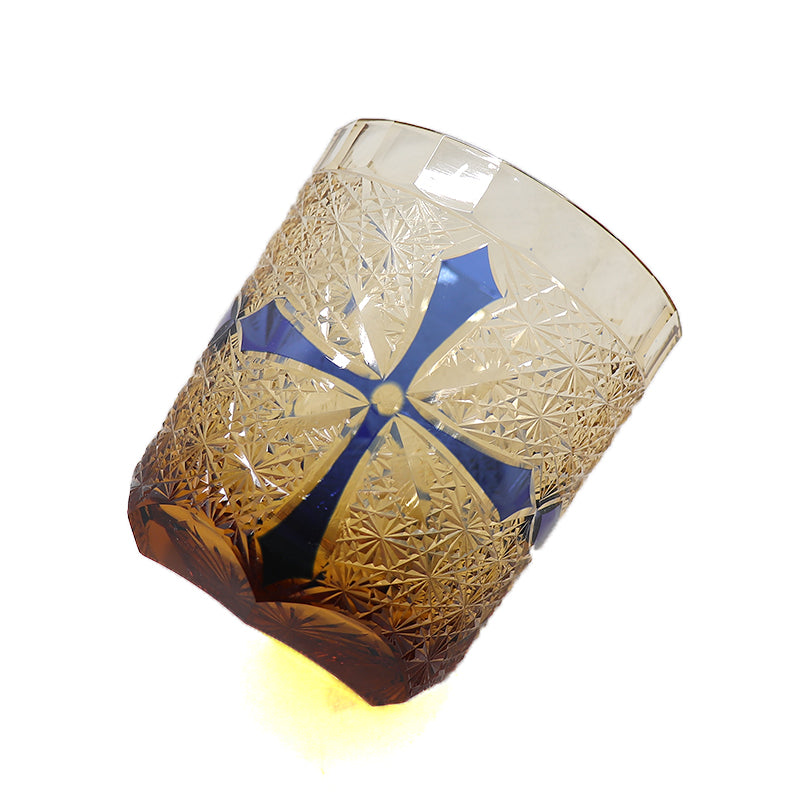 "江戸切子” Edokiriko Gorgeous Brilliance Rock Glass JP-021