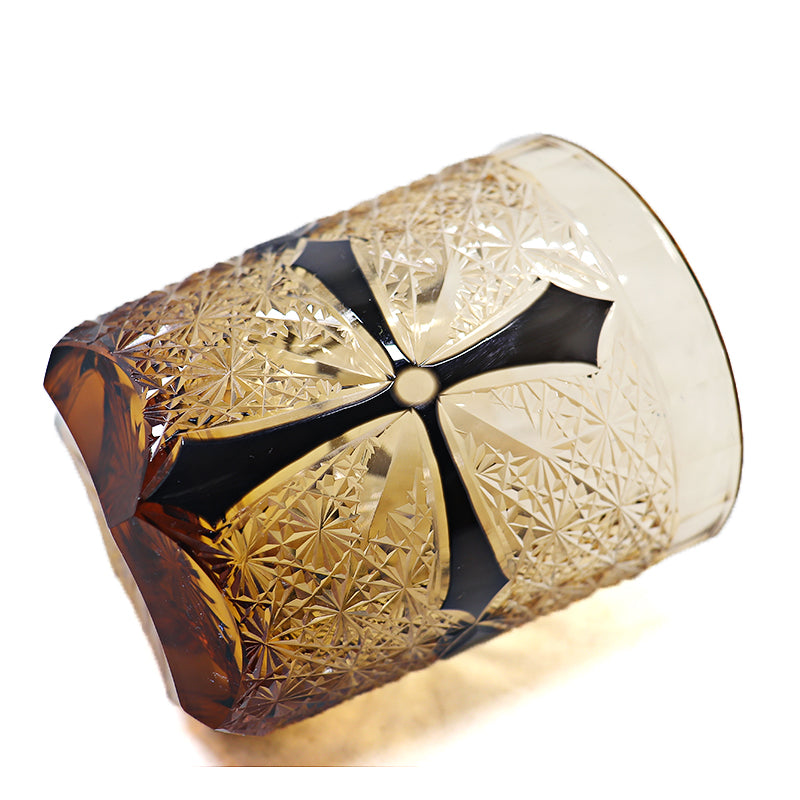 "江戸切子” Edokiriko Gorgeous Brilliance Rock Glass JP-021