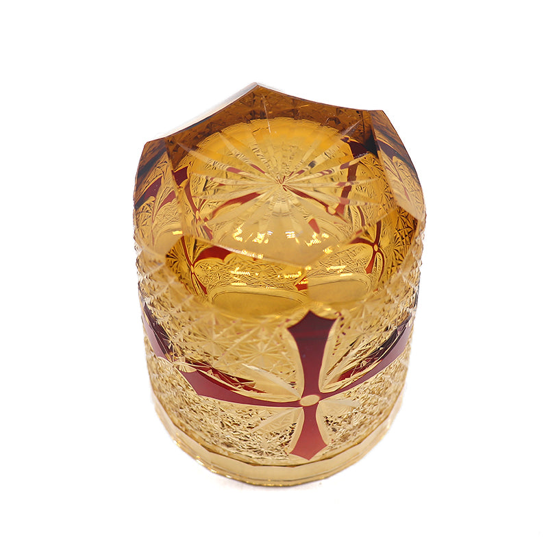 "江戸切子” Edokiriko Gorgeous Brilliance Rock Glass JP-021