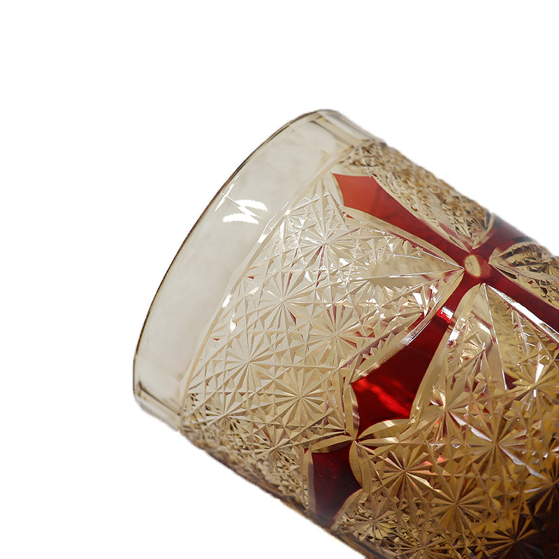 "江戸切子” Edokiriko Gorgeous Brilliance Rock Glass JP-021