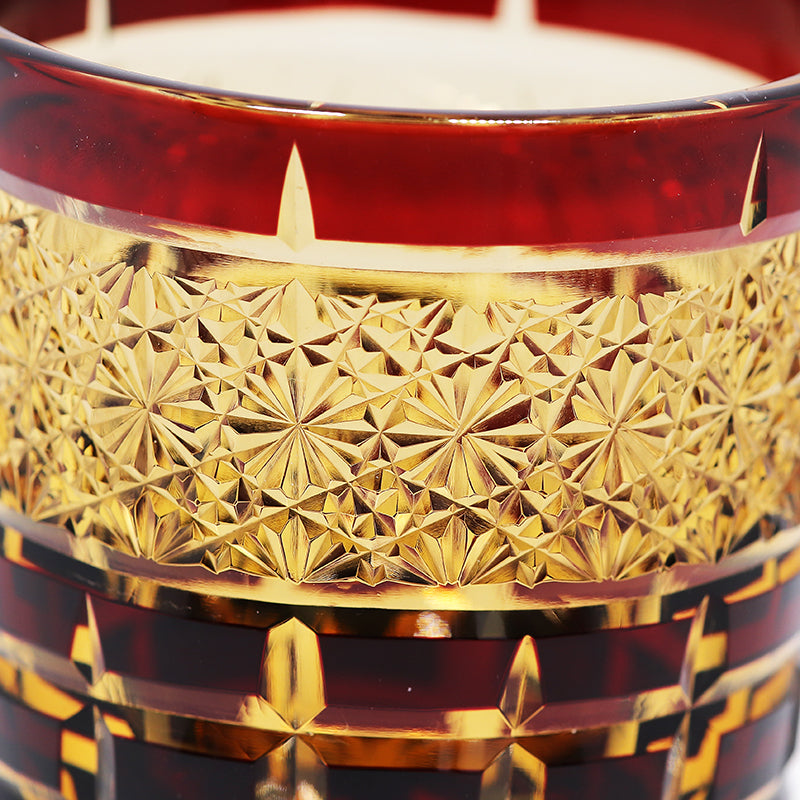 "江戸切子” Edokiriko Gorgeous Brilliance Rock Glass JP-015