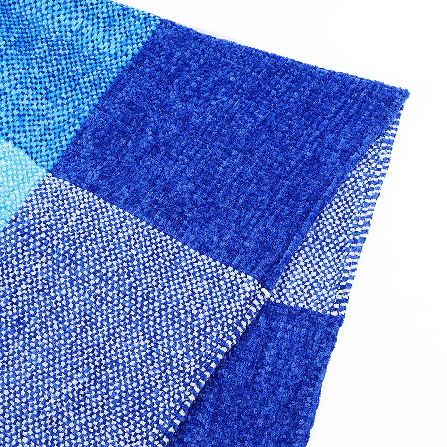 HOME Lattice Throw Blanket with Fringe Geometric Bed Blue Throws Spring Decorative Large Throw for Couch Sofa Indoor Outdoor