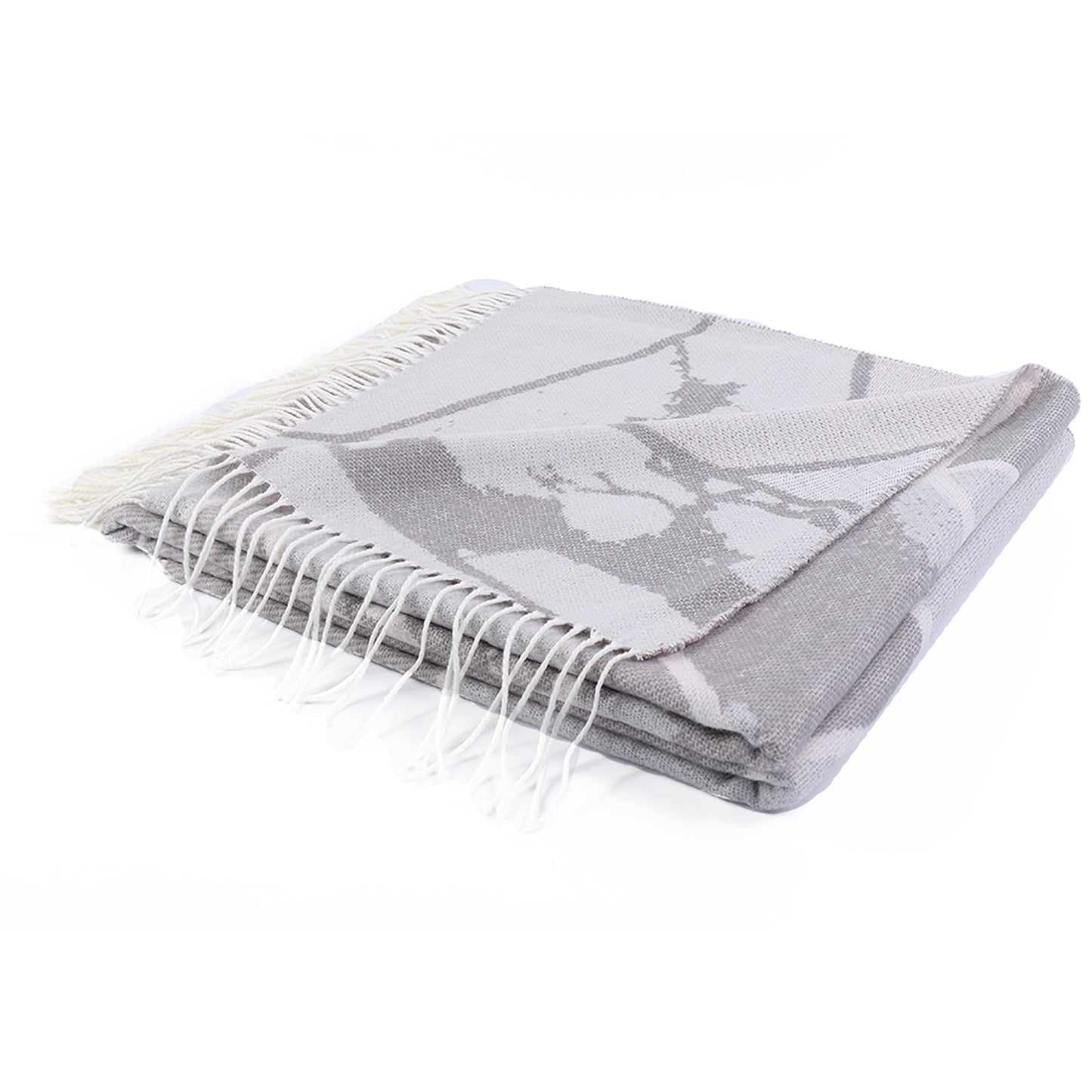 HOME Lattice Throw Blanket with Fringe Geometric Bed Grey Throws Spring Decorative Large Throw for Couch Sofa Indoor Outdoor