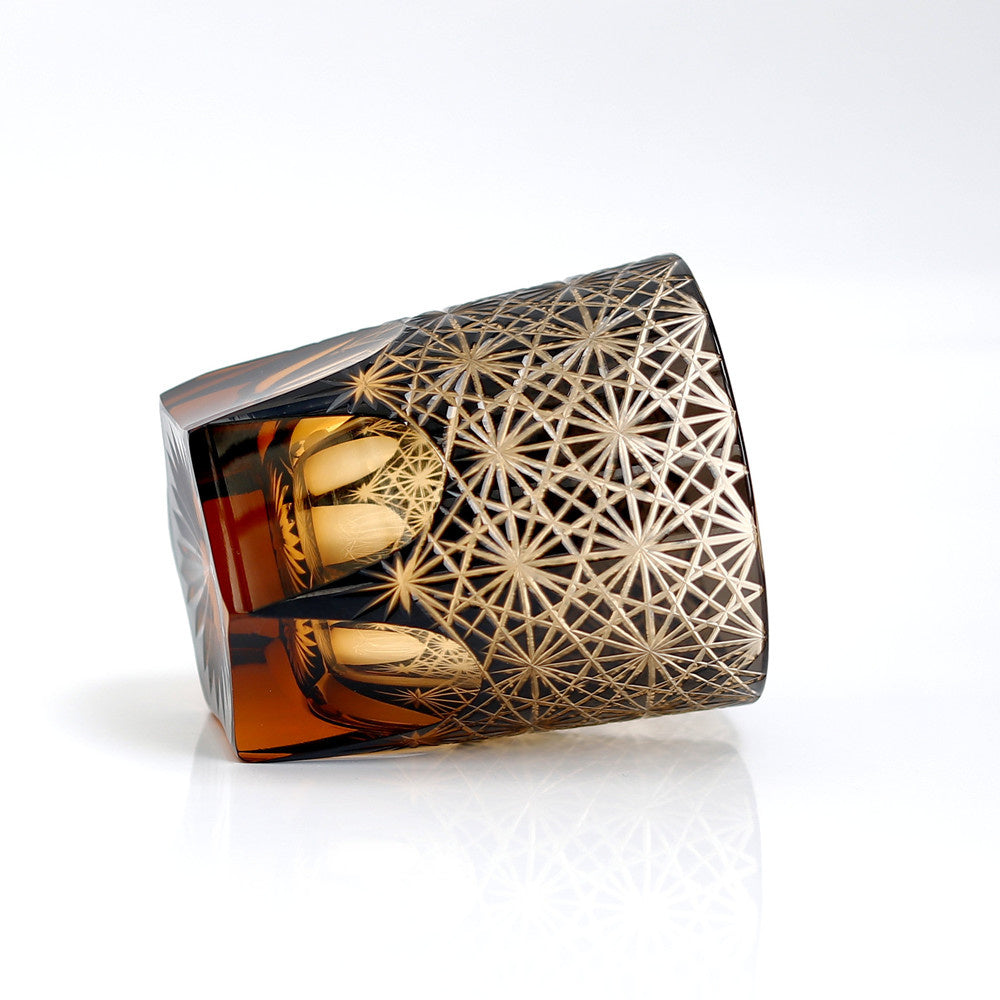 "江戸切子” Edokiriko Gorgeous Brilliance Rock Glass JP-026