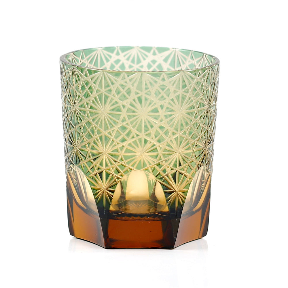 "江戸切子” Edokiriko Gorgeous Brilliance Rock Glass JP-026