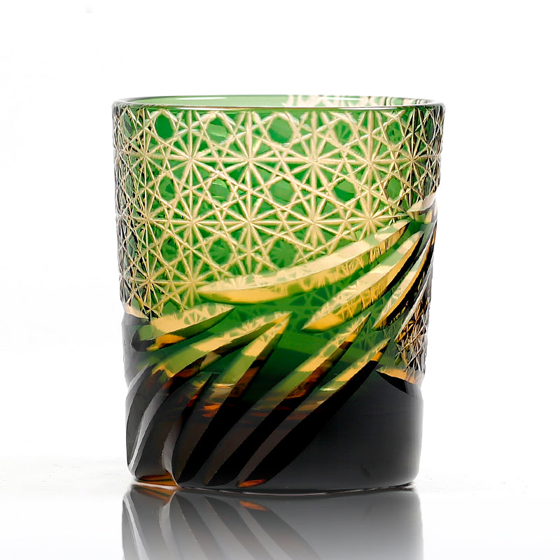 "江戸切子” Edokiriko Gorgeous Brilliance Rock Glass JP-006