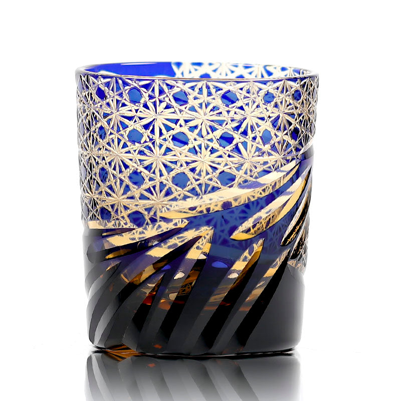 "江戸切子” Edokiriko Gorgeous Brilliance Rock Glass JP-006