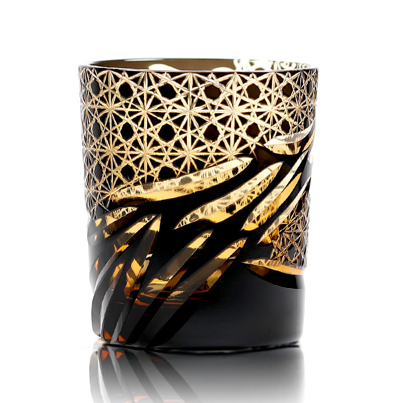 "江戸切子” Edokiriko Gorgeous Brilliance Rock Glass JP-006