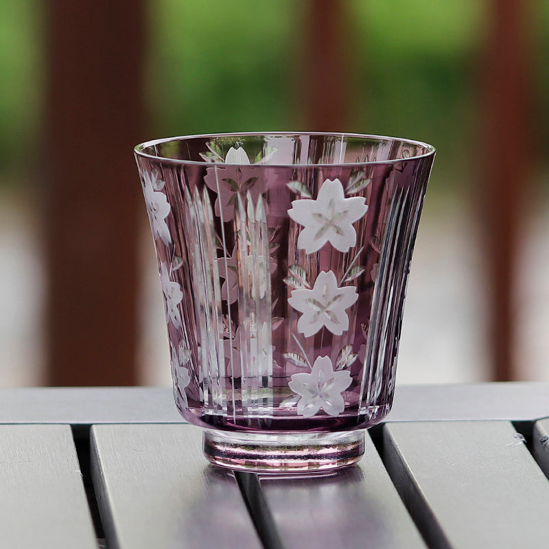 "江戸切子” Edokiriko Gorgeous Brilliance Rock Glass S-2