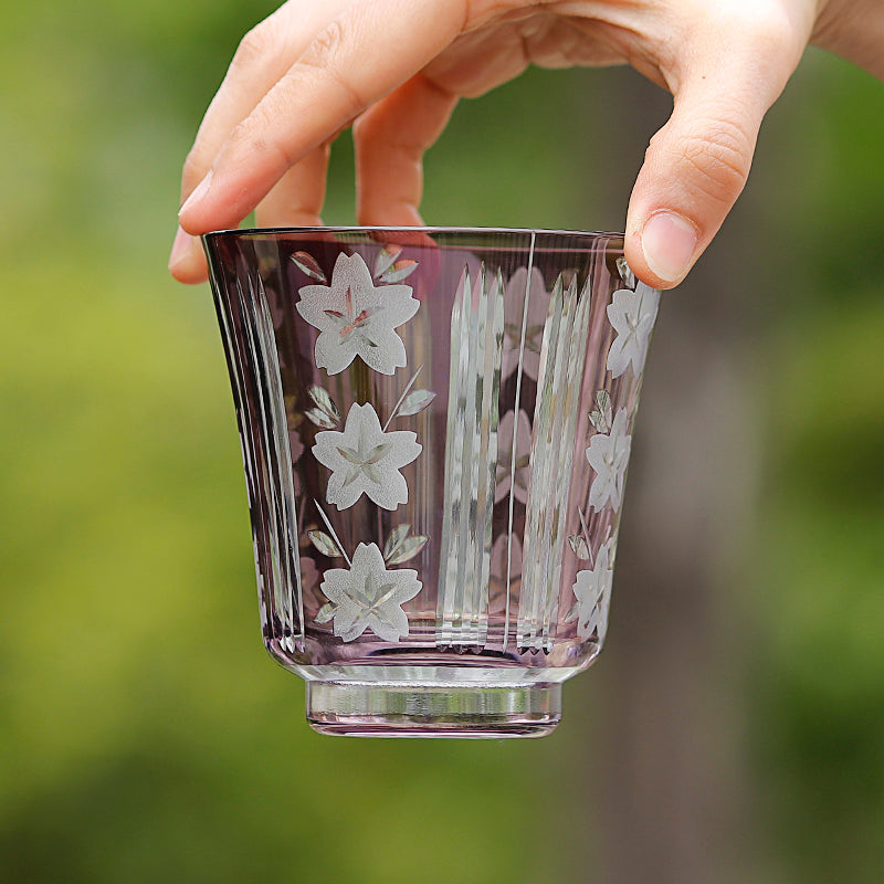 "江戸切子” Edokiriko Gorgeous Brilliance Rock Glass S-2