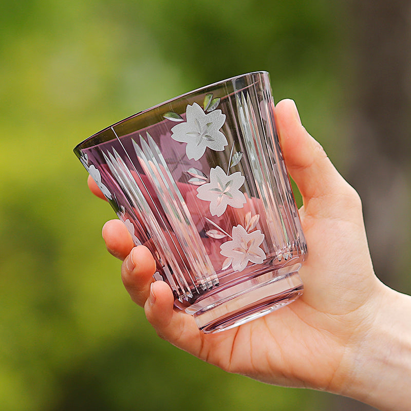 "江戸切子” Edokiriko Gorgeous Brilliance Rock Glass S-2