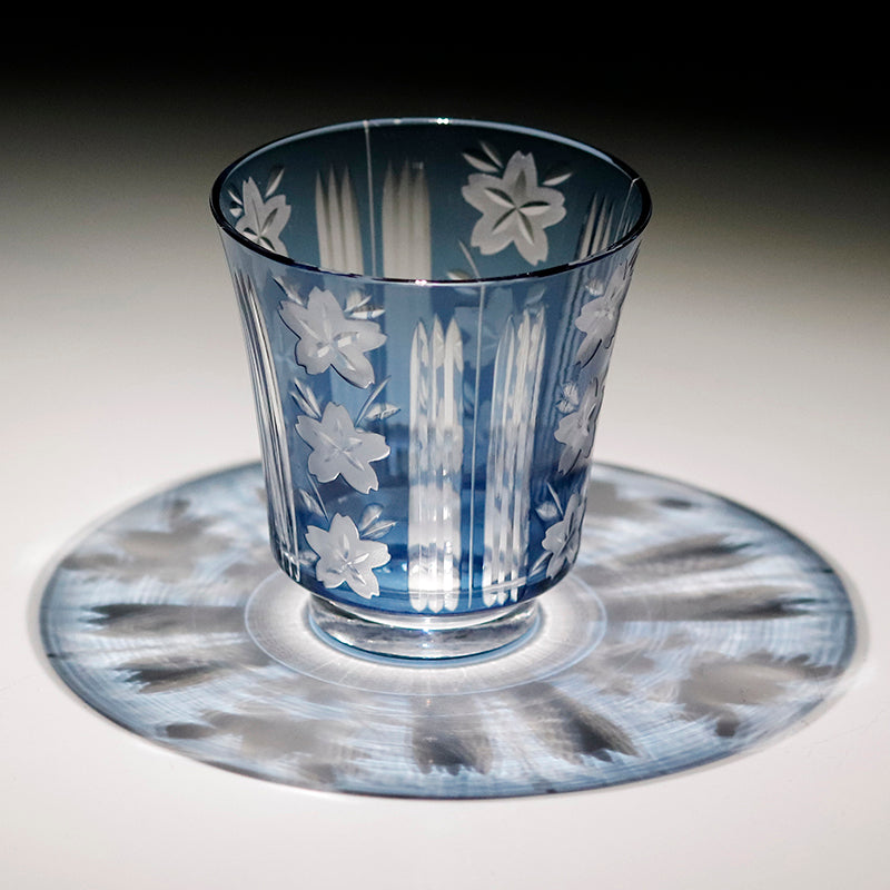 "江戸切子” Edokiriko Gorgeous Brilliance Rock Glass S-2