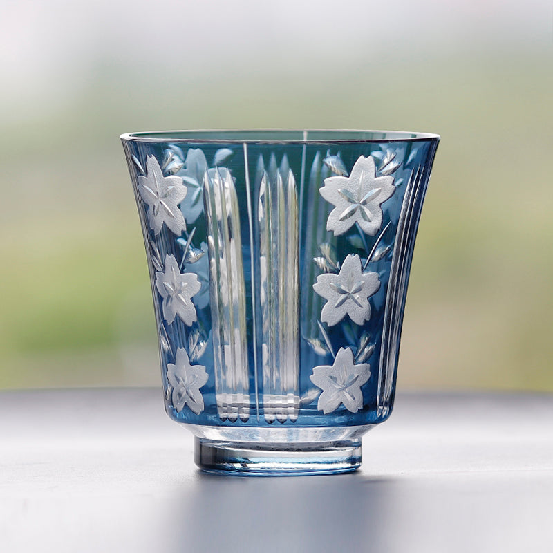 "江戸切子” Edokiriko Gorgeous Brilliance Rock Glass S-2