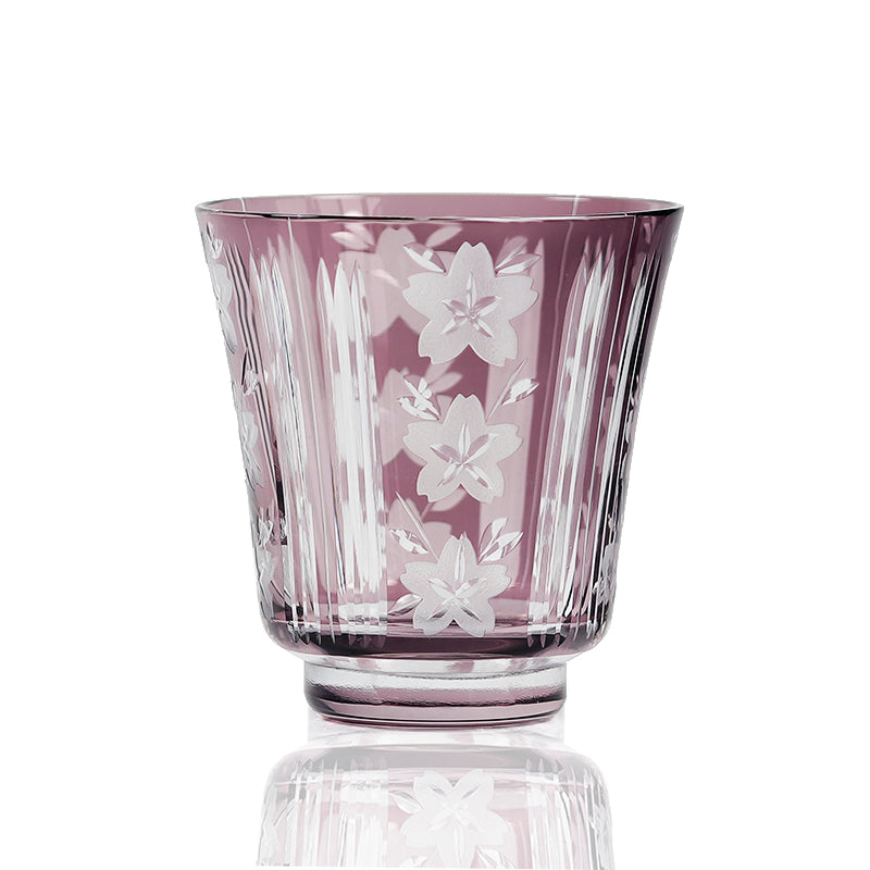 "江戸切子” Edokiriko Gorgeous Brilliance Rock Glass S-2