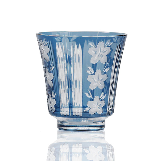 "江戸切子” Edokiriko Gorgeous Brilliance Rock Glass S-2
