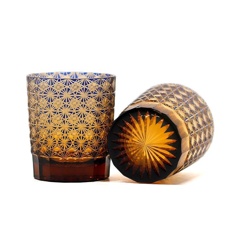 "江戸切子” Edokiriko Gorgeous Brilliance Rock Glass JP-004