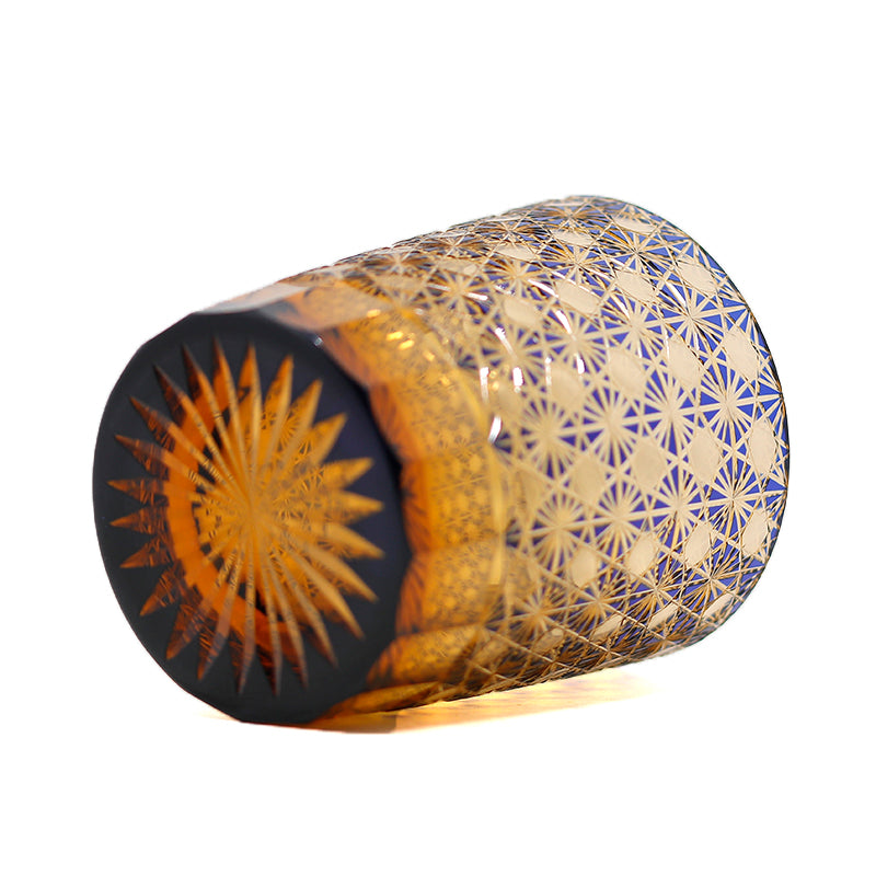 "江戸切子” Edokiriko Gorgeous Brilliance Rock Glass JP-004
