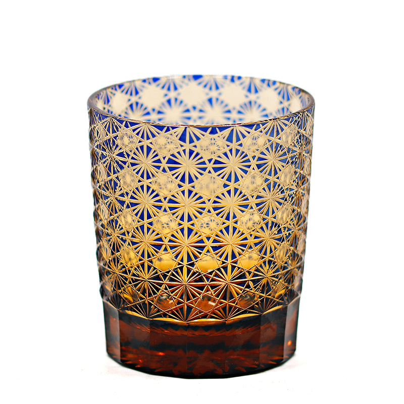 "江戸切子” Edokiriko Gorgeous Brilliance Rock Glass JP-004