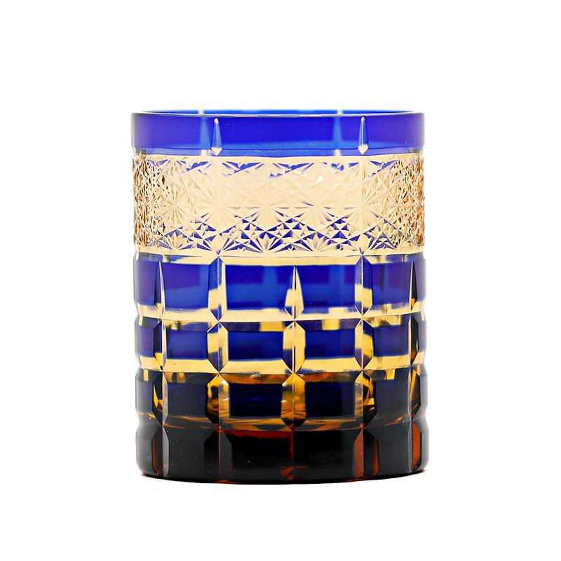 "江戸切子” Edokiriko Gorgeous Brilliance Rock Glass JP-015