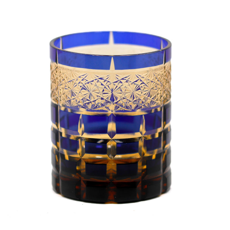 "江戸切子” Edokiriko Gorgeous Brilliance Rock Glass JP-015