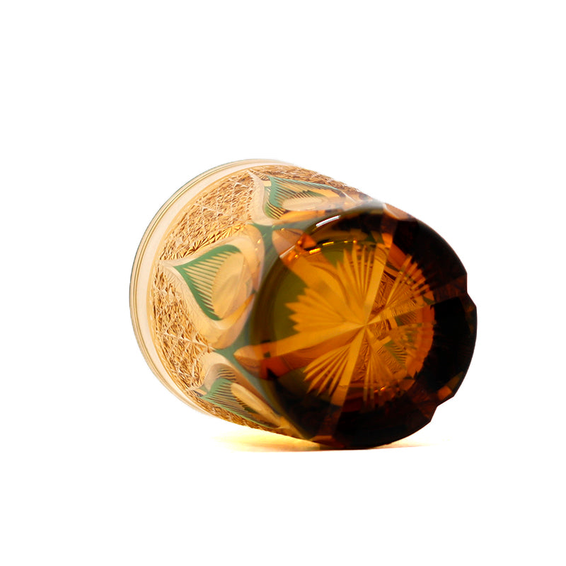 "江戸切子” Edokiriko Gorgeous Brilliance Rock Glass JP-010