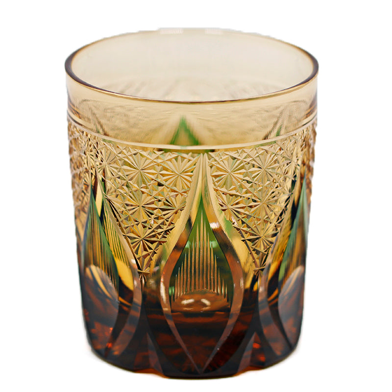 "江戸切子” Edokiriko Gorgeous Brilliance Rock Glass JP-010