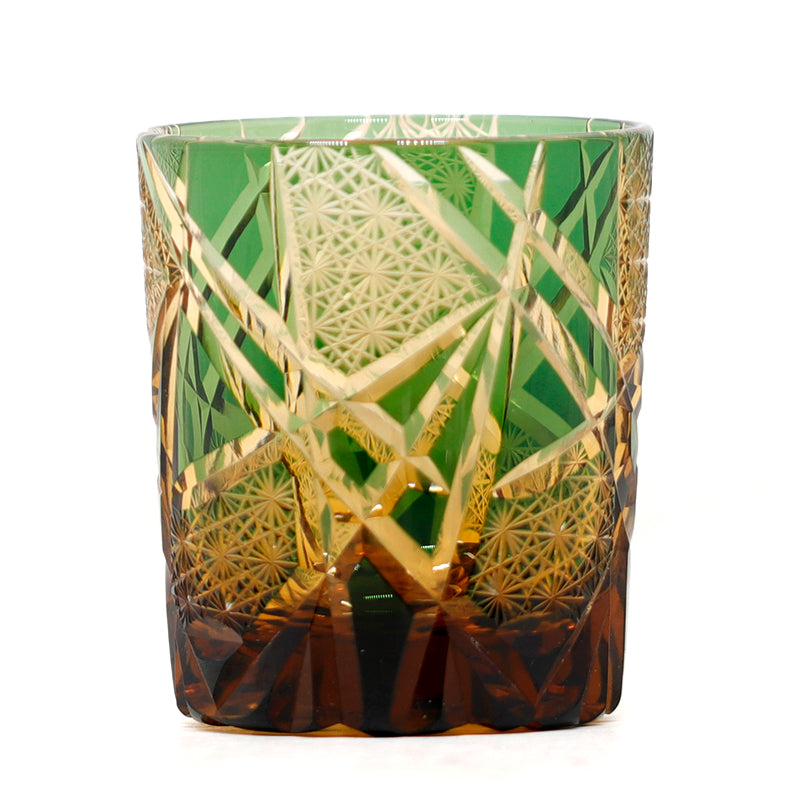 "江戸切子” Edokiriko Gorgeous Brilliance Rock Glass JP-008