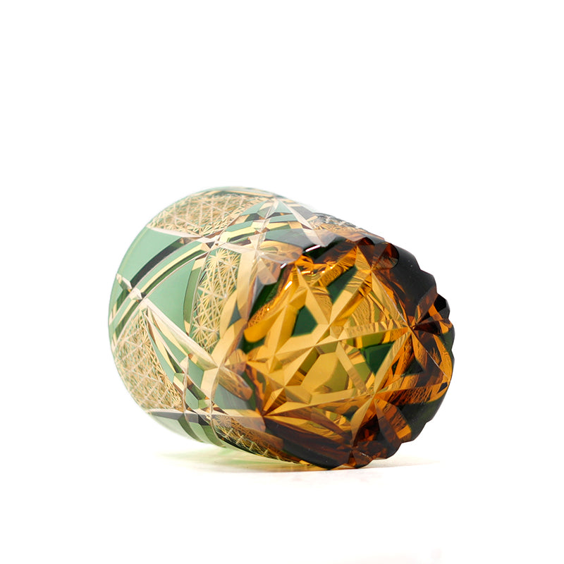 "江戸切子” Edokiriko Gorgeous Brilliance Rock Glass JP-008