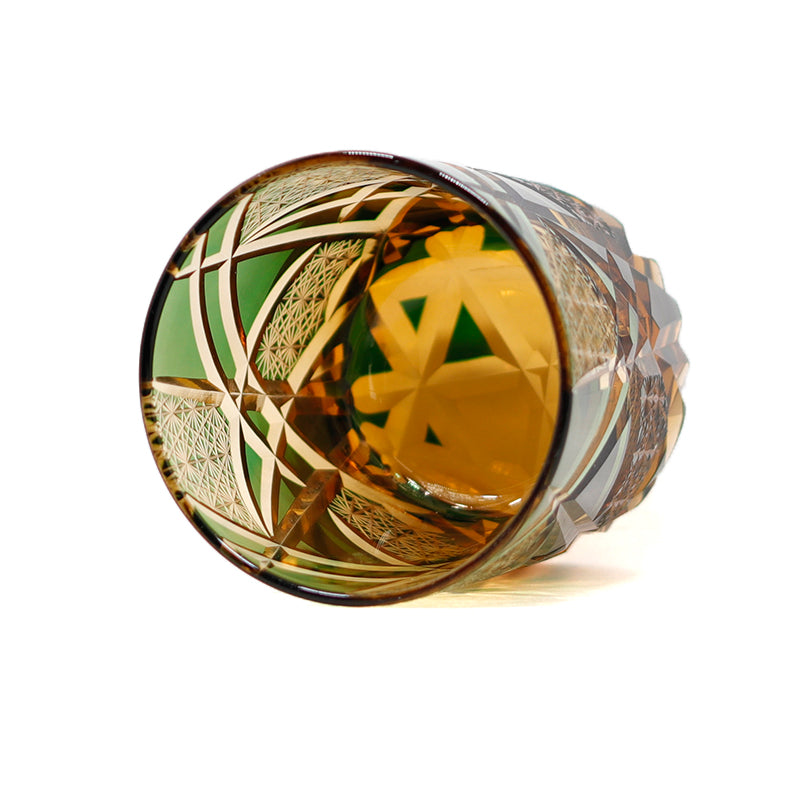 "江戸切子” Edokiriko Gorgeous Brilliance Rock Glass JP-008