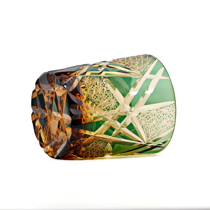 "江戸切子” Edokiriko Gorgeous Brilliance Rock Glass JP-008