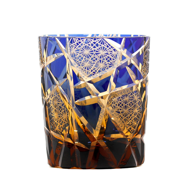 "江戸切子” Edokiriko Gorgeous Brilliance Rock Glass JP-008