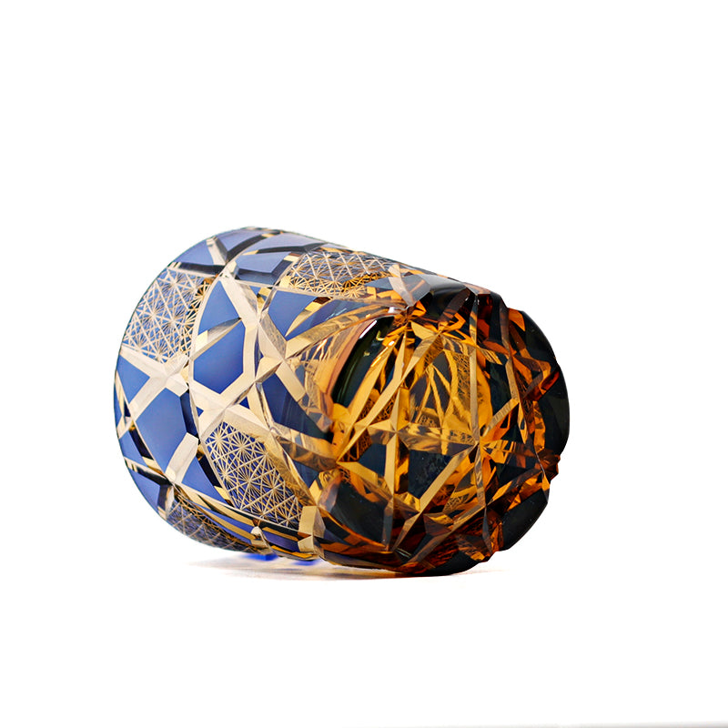 "江戸切子” Edokiriko Gorgeous Brilliance Rock Glass JP-008
