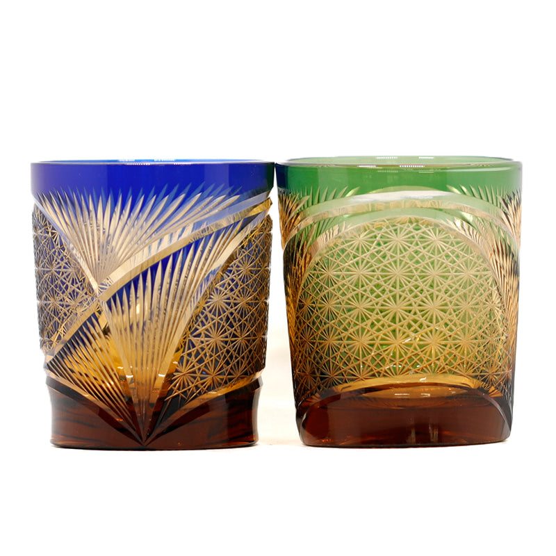 "江戸切子” Edokiriko Gorgeous Brilliance Rock Glass JP-003