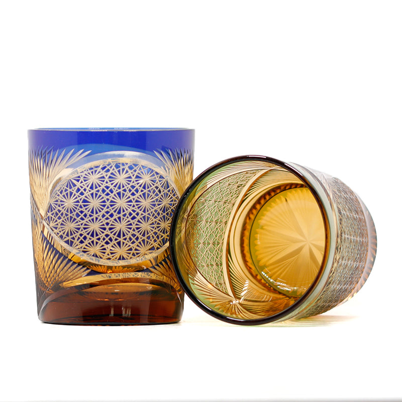 "江戸切子” Edokiriko Gorgeous Brilliance Rock Glass JP-003
