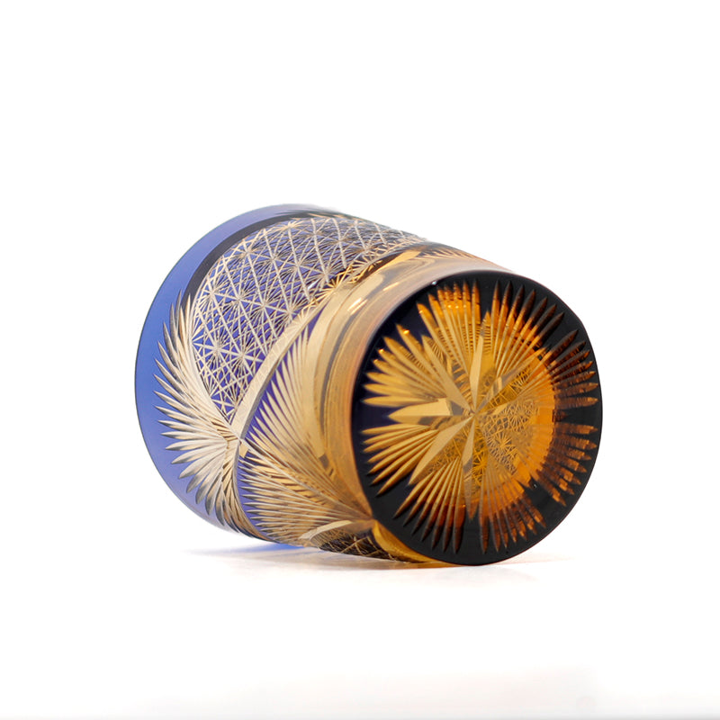 "江戸切子” Edokiriko Gorgeous Brilliance Rock Glass JP-003